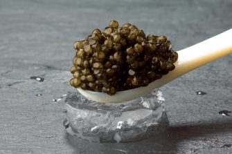 osietra caviar on spoon