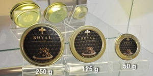 Royal Caviar Dosen mit 50g, 125g und 250g frischem Kaviar