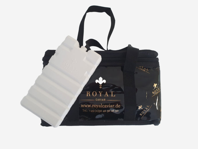 Kühltasche mit Kühlakku mit Royal Caviar Logo